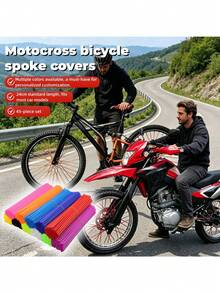 72pcs Motorcycle Bicycle Spoke Covers, Colorful Spoke Protection Sleeves, Wheel Hub Modification Decoration Strips, Bicycle Wheel Cover Decoration Protection, Suitable For Off-Road Bicycle Motorcycle Bicycle Wheelchair Decoration - A - View 7