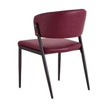 Set Of 2 Dining Chair Red Made Of Pu For Kitchen And Dining Room - 紅色 - 查看 11