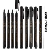 4pcs, 8pcs - Professional Painting & Calligraphy Pens - Black, 4 Tip Styles - XIULI Pen - Sets - View 2