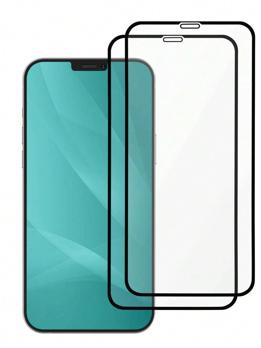2 Pieces/Set High-Definition, High-Aluminum Alloy, Full-Surface Tempered Glass Screen Protector Compatible With IPhone 14 6.1", 13/13 Pro 6.1", 15/15 Pro Max, 16/16 Pro/16 Pro Max, 17/17 Pro/17 Pro Max, AIR - 2PCS - View 1