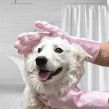 1 Pair Pet Grooming Cleaning Gloves, Dog & Cat Bathing & Shampooing Gloves, Magic Scrubbing Dishwashing Cleaning Sponge, Silicone Dehairing Gloves - Multicolor - View 5