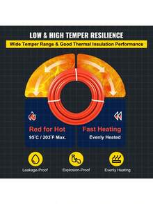 Oxygen Barrier 1 2 Inch 300 Feet Tube Coil EVOH PEX-B Pipe For Residential Commercial Radiant Floor Heating Red - Default - View 5