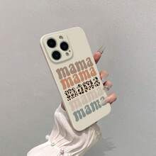 Phone Case - Cube Retro White MAMA Design, Shockproof Full Protection Precision Case, Suitable For Apple  7/8/X/Xs/Xr/Xs Max/11/12/13/14/15/16Pro Max - Antique White - View 3