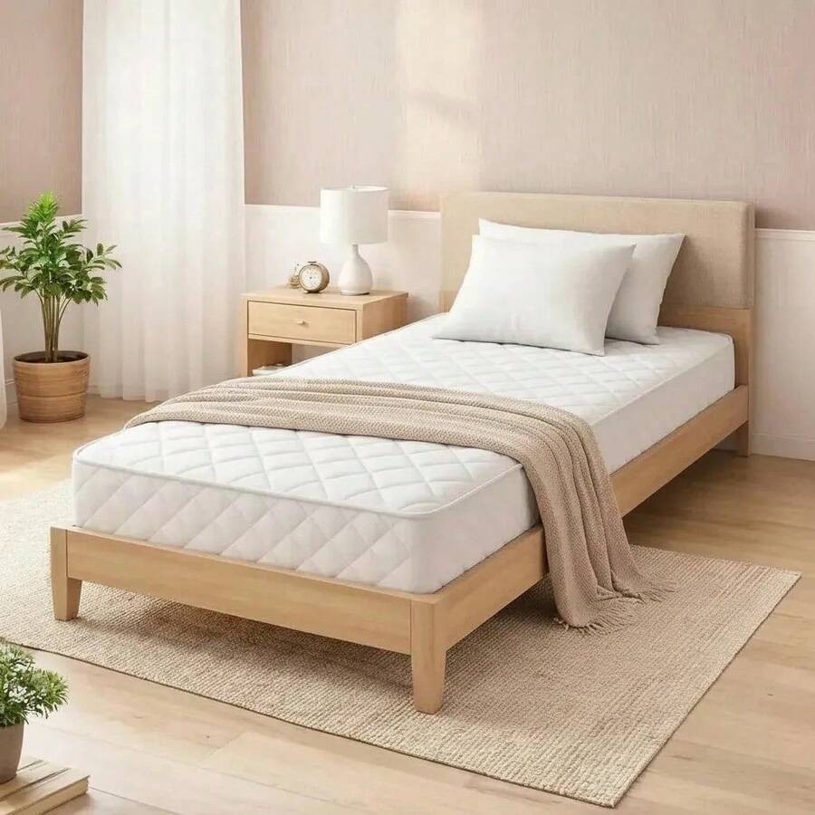 Colchão Semi-ortopédico Solteiro 88x188 100% Espuma Firme - Branco - Visão 1