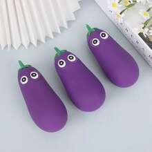 Tachimi 1pc Eggplant Daily Play Kit Produced With Sqiushy Crunchy Squishy Material Slow Rising Squishies Multi-Scene Fidget Toys General Daily Use Kids Toys For Household Indoor Leisure Time Shipped Randomly - Multicolor - View 5