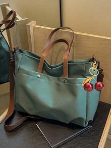 Retro Classic And Popular, Fashionable, Casual And Simple High-Quality Handbag, Suitable For Commuting To Work, Students, Classes, And Daily Shopping - Green - View 4