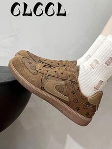 2026 New Women's Flat Casual Sports Fashion Sneakers - Brown - View 9