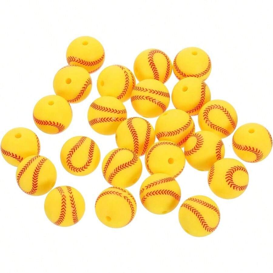 Eye Pins - Yellow Baseball + 15mm - View 1