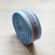 10碼格紋蕾絲緞帶，波浪邊，25mm寬，適用於手工藝、服飾、禮物包裝、髮飾、派對裝飾、生日禮物包裝、婚禮 - A - 查看 13