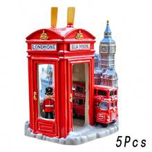 London Red Telephone Booth Winter Cottage Royal Guard & Big Ben Magnet, Soft Snowflakes Falling On Every Homecoming Call, Suitable For All Metal Surfaces In Your Home - I - View 8