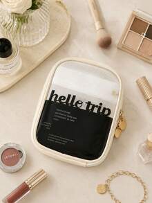 1pc Portable Mini Cosmetic Bag Coin Purse, Warm Small Bag, Essential For Back To School Backpack, Beach Travel Storage Bag, Summer Holiday Makeup Organizer, Mini Bag, Travel Makeup Case, Accessories, Makeup Brush Holder, Home Bathroom Decor Cosmetic Organizer Bathroom Accessories - Multicolor - View 2