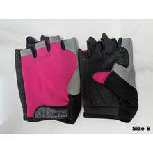 Unisex Outdoor Sports Fitness Half Finger Gloves, 1 Pair, All Season, Anti-Slip Hand Protection For Cycling And Hiking - Hot Pink - View 10