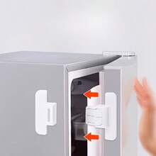 4/6/8/10/14/18/20Pcs Refrigerator Door No-Drill Installation Fixed Lock, Easy To Install, Automatic Safety Lock, Ensures Drawers And Storage Boxes Are Securely Closed, Anti-Opening Device - Multicolor - View 6