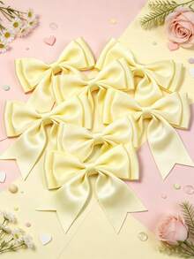 50pcs/20PCS/10PCS Macaron Double Layer Swallowtail Waist Tie Bows, Silk Ribbon Bows - Handmade Invitation Letter Decorations - Satin Ribbon Gift Packaging - Assorted Colors - No Feathers - Art, Crafts & Sewing Supplies - Gift Packaging Bow - Macaron Double-layer Swallowtail Bow Tie - View 11