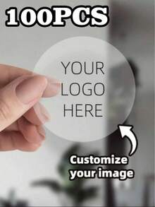 1-480 Buah Stiker Logo Kustom Tahan Air Bulat, Label Personalisasi, Stiker Ucapan Terima Kasih Transparan Holografik Vinyl untuk Bisnis, Perlengkapan Usaha Kecil - MultiWarna - View 29