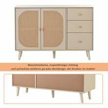 Modern Sideboard Offwhite 120cm With Doors And Drawers - White - View 10