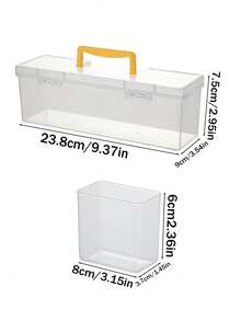 1pc Multi-Function Household Hardware Tool Box, Portable Tool Storage Box, Wrench Screw Accessories Parts Divider Organizer Box, Suitable For Screws, Small Nuts, Tape Measure, Small Screw Tools - A - View 2