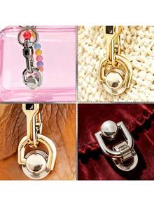 D-Ring For Wallet, Heavy Duty 360° Rotating Metal Hardware Accessory, Bag Shoulder Strap Buckle, Stud Screw Ball Rivet For Making Materials, Suitable For Crossbody Conversion Kit, Handbag Shoulder Strap, DIY Wallet Making - A - View 10