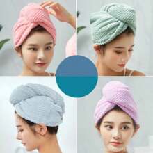 1 Lightweight And Soft Microfiber Hair Drying Towel - Lilac Purple - View 5