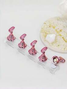 2pcs/Set (10pcs Total) - Nail Tray, Nail Art Stand Set (Base Only), Press-On Nail Art Stand, Nail Practice Hand Tray, Pre-Coated Nail Art Stand, Nail Art Display Rack, Home Nail Salon Beginner Set (Silver) Nail Box, Nail Tech Supplies, Nail Tools, Nail Supplies, Nail Stand - Multicolor - View 17