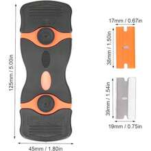 5pcs Portable Home Dual-Head Cleaning Scraper, Essential Cleaning Tool, Ergonomic Handle Design, Suitable For Stoves, Glass, Ceramics, Ovens, Can Remove Stickers, Glue, Stains, Paint, Etc., Includes Replaceable Blades - Home Cleaning Scraper - View 9