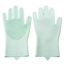 1 Pair Pet Grooming Cleaning Gloves, Dog & Cat Bathing & Shampooing Gloves, Magic Scrubbing Dishwashing Cleaning Sponge, Silicone Dehairing Gloves - Multicolor - View 13