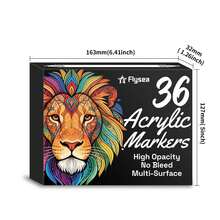 Flysea Dual-Tip Acrylic Paint Marker Set, 24pcs/36pcs/48pcs, 24 Colors/36 Colors/48 Colors, Suitable For Wood, Canvas, Stone, Rock Painting, Glass And Ceramic Surfaces, DIY Craft Art Supplies And Back To School Essential Stationery - Sets - View 9