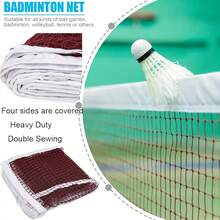Indoor Standard Competition Badminton Net 240.16" X 29.92" Professional Competitive Specification Tight Mesh Anti-Snag Wear-Resistant Tear-Resistant Home Indoor Training Badminton Equipment Outdoor Universal Leisure Sports Net Backyard Lawn Entertainment Beach Seaside Multi-Person Family Interaction Team Building Fitness Equipment Adult Student Amateur Training Competition Standard Position Practice Badminton Replacement Net Lightweight Easy Storage Portable Sports Accessory All-Season Indoor/Outdoor Professional Badminton Training Prop Durable Waterproof Sports Ball Net - Multicolor - View 2