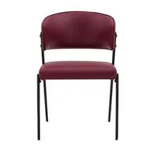 Set Of 2 Dining Chair Red Made Of Pu For Kitchen And Dining Room - 紅色 - 查看 8