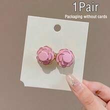 2/4Pairs Camellia Rose Jeans Tightening Brooch, Adjustable Button To Make Larger Size Smaller, No-Sew Removable Waist Buckle - Multicolor - View 27