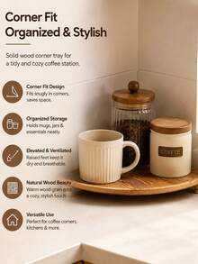 1pc Fan-Shaped Corner Storage Rack, Nordic Minimalist Multi-Functional Display Shelf, Desktop Organizer, Suitable For Spice Jars, Coffee, Cosmetics, Daily Necessities, Ideal For Kitchen Countertop, Cafe, Living Room, Bathroom - Camel - View 3