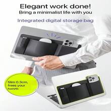 Pocket Mouse Holder For Laptop, Laptop Storage Sleeve, SSD HDD Cable Organizer, Reusable Adhesive Compact Elastic Pouch, Computer Accessories, Self-Adhesive Mouse Storage Bag, Laptop Portable Hard Drive Storage Bag, Digital Accessories Organizer Pouch - View 4