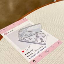 1pc Ins Style Mirror Makeup Phone Stand Phone Case Back Adhesive Foldable Bracket Anti-Drop Desktop Back Sticker Portable - Multicolor - View 18