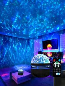 Lampu Gelombang Air yang Menawan, Lampu Ambient RGB dengan Pengontrol untuk Dekorasi Kamar Tidur - RGB - View 11