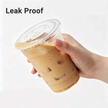 400ml Set Transparent Cup With Lid And Straw, Straight Lid Ice Drink Cup, [Reusable] Smoothie Cup, Suitable For Cold Drinks, Juice And Milkshakes - Halloween/Christmas/Birthday Party Essential - Clear - View 5