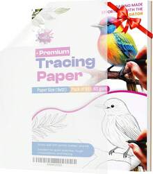 Tracing Paper 9x12 Inch - 50 Sheets 41lb/63gsm Transparent Trace Paper For Sketching, Preliminary Drawing, Drafting &Amp; Art Projects - Premium Translucent Tracing Paper For Pencil, Marker And Ink - ColorD - View 1