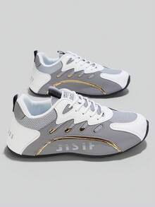 Flipark Men's Breathable Mesh Casual Sports Shoes, Soft Sole, Wear-Resistant Running Sneakers - Grey - View 5