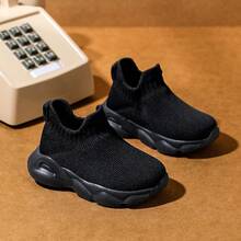 1雙嬰兒EVA軟底透氣套腳時尚休閒鞋 - 黑色 - 查看 10
