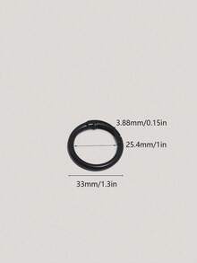 Pengait Jepit Pegas Cincin O Logam Warna-warni 33mm, Klip Gantungan Kunci Carabiner Bulat yang Dapat Dibuka, Konektor Perhiasan DIY Rantai Anjing, Cincin Pengganti Paduan Macaron Warna-warni 33mm Cocok untuk Berbagai Boneka, Gesper Cincin Logam yang Dapat Dibuka - Warna campuran - View 6