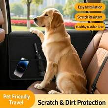 1pc/2pcs Waterproof Dog Car Door Cover, Anti-Scratch Vehicle Door Protector, Pet Door Guard To Prevent Claw Scratches, Practical Travel Accessory, Protects Car Doors And Prevents Pet Claw Scratches, Suitable For Daily Dog Outings - Multicolor - View 7