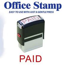 1pc Self-Inking Office Stamp, Teacher Stamp, Office Supplies, Red/Black/Blue Ink, Paid And PASS Set, Automatic Ink Refill - Single Piece - View 5