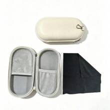 Dual Compartment PU Hard Shell Glasses Case, Pressure-Resistant Portable Zipper Fashion Glasses Storage Box With Cleaning Cloth, Unisex For Commuting And Travel - View 12