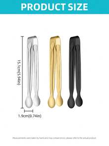 1/4/8/12Pcs Extended Long Handle Metal Sugar Tongs, Mirror Polished Stainless Steel Ice Cube Serving Tongs For Bar Coffee Tea Buffet Party Candy Serving - - - View 3