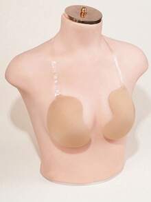1pc New Women's Halter Mango Cup Bra, Dual-Use Self-Adhesive Bra With Invisible Straps And Front Clasp, Suitable For Swimwear And Deep V-Neck Outfits - Multicolor - View 16