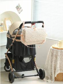 2 in 1 Blumen-Windeltasche Windel-Kinderwagen-Organizer mit Wickelauflage für Jungen und Mädchen, gesteppte Wickeltasche Windeltasche Reise-Aufbewahrungstasche für Outdoor - Verschiedenfarbig - Übersicht 14