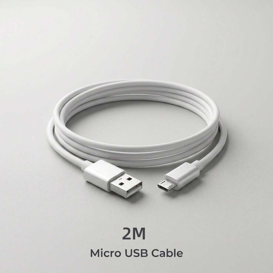 Kabel Charger Micro USB Cocok Untuk Kontroler P4, Kindle Paperwhite, Fire Tablet, RK Streaming Stick, Fire TV Stick, One S/X, Ponsel Android Pengisian Cepat Sinkronisasi Data Kabel Daya (2M/6.6ft) - Putih - View 1