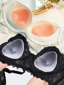 1 Paar wasserdichte unsichtbare Silikon-Push-Up-Brustpads, Sommer-Bikini-Badeanzug-Einlagen, Reise- und Urlaubsessentials, mit Silikon-Brustwarzenabdeckungen - Verschiedenfarbig - Übersicht 4