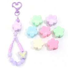 5/10pcs Minimalist Acrylic Macaron Color Heart Beads, DIY Phone Charms, Keychains, Jewelry Accessories, Holiday Gifts - Multicolor - View 9
