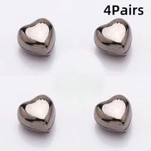 1/2/3/4 Pairs Fashion Magnetic Buckle Set, Multi-Color Heart-Shaped Shirt + Detachable Collar Fastener | Cuff/Pant Leg/Scarf Universal | No Sewing Required, Reusable | Creative Gift Choice - Multicolor - View 28