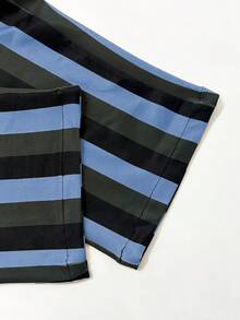 Hidkat Men's Spring/Autumn Fashion Casual Striped Long Pants, Drawstring Waist With Pockets, Three-Color Striped Minimalist Design, Suitable For Outdoor Leisure, Sports, Daily Fashion Wear - Multicolor - View 6